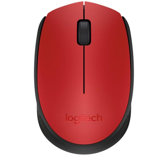 罗技（Logitech） M171无线小鼠标 商务办公家用游戏平板USB笔记本联想电脑 红色